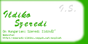 ildiko szeredi business card